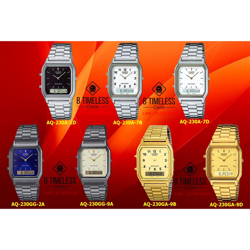 CASIOรุ่นAQ-230,AQ-230A,AQ-230G / AQ-230A-1D,AQ-230A-7B,AQ-230A-7D,AQ-230GG-2A,AQ-230GG-9A,AQ-230GA-