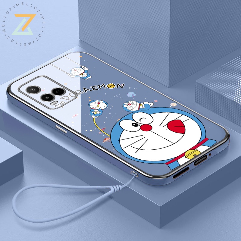 เคสโทรศัพท์ซิลิโคน ลายแมวน่ารัก พร้อมสายคล้อง สําหรับ Vivo Y03 Y22 Y22S Y35 Y02S V25E Y16 4G V25 5G Y21 V23 Y33S Y21S
