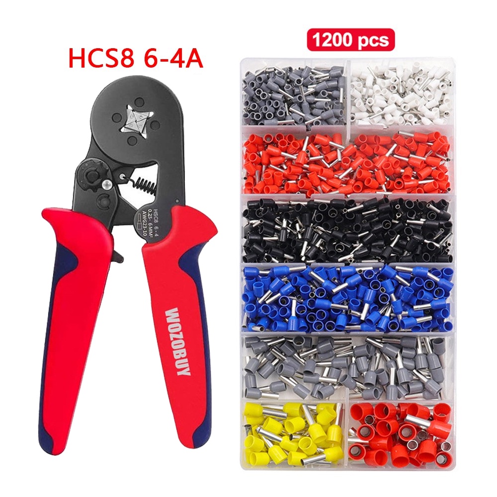 คีมย้ําหางปลา HSC8 6-4A 0.25-10 มม. 2 23-7AWG 0.08-10 มม. 2 28-7AWG ความแม่นยําสูง