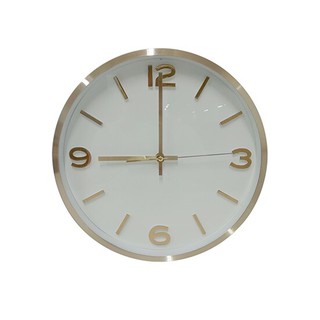  นาฬิกาแขวนผนังอะลูมิเนียม BEADY รุ่น EG7764G-BM58A-GD ขนาด 30 x 30 x 4.3 ซม. สีทอง HOME Aluminum Wall Clock BEADY EG776