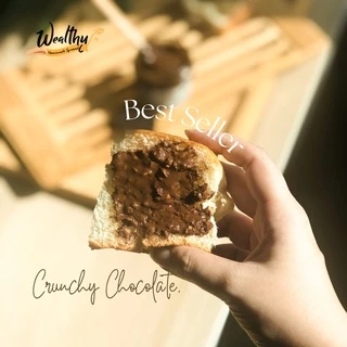 Wealthy เนยถั่ว Crunchy Dark Chocolate 250G ครั้นชี่ดาร์กช็อคโกแลต 250G