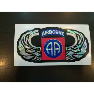 สติกเกอร์หน่วยพลร่มสหรัฐ สติกเกอร์พลร่มหน่วย AA US Army 101st Airborne Sticker Military Sticker