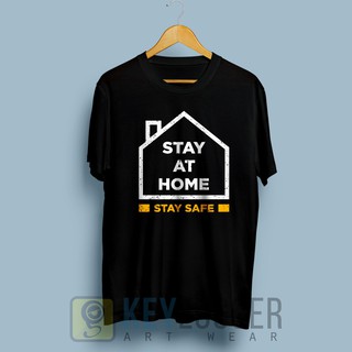 เสื้อยืด ลาย Covid 19 corona At home Only stay home 06