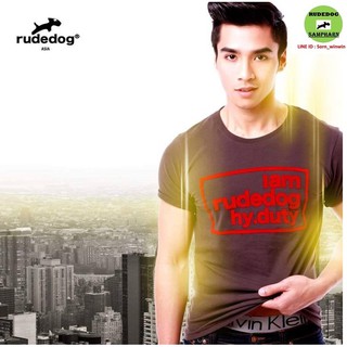 rudedog เสื้อคอกลม  ชาย หญิง  รุ่น I am สีเทาดิน