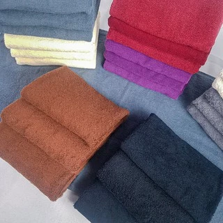 [ซื้อครบ 1,500 แถม! ผ้าเช็ดมือ 1 ผืน*]ผ้าเช็ดผม 15”x30” คละหลายสี ผ้าหลุด QC น้ำหนัก 3.5 - 4 ปอนด์