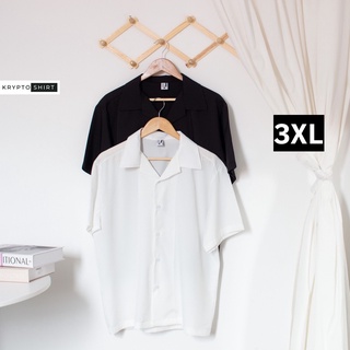 3XL เสื้อเชิ้ต เกาหลี แขนสั้น สีพื้น ไม่ต้องรีด ก็ใส่ได้ (UNISEX) ชาย หญิง ใส่ได้