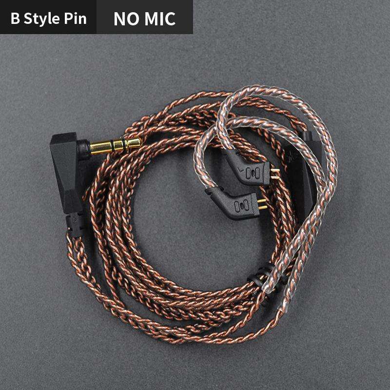 สายอัพเกรด KZ สายสีน้ำตาลแบบ สำหรับหูฟัง KZ ขั้วแบบ 2 Pin แบบBรุ่นที่ใช้ร่วมกันAS10，ZS10，ZSR，ZST，ES4，ES3，ED12，BA10 แบบCรุ่นที่ใช้ร่วมกันKZ-ZSN，ZSN PRO，ZS10 PRO，ZSX