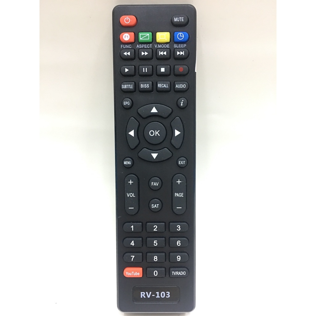 รีโมทกล่องดิจิตอลทีวี ไทยแซท Thaisat รุ่น RV-103