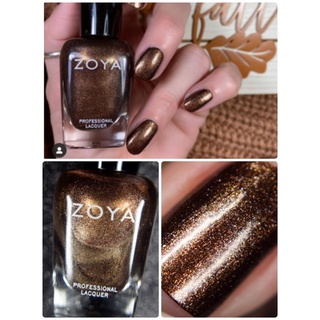 พร้อมส่ง Zoya Tasha  น้ำตาลเมทัลลิคพร้อมชิมเมอร์ละเอียดวิบวับ สวย หรู ดูแพง ขับผิวไปอีก  แท้ 💯%