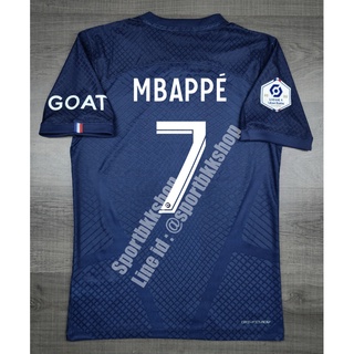 [Player] - เสื้อฟุตบอล PSG Paris Saint Germain Home ปารีส แซงค์ ชาแม็งค์ เหย้า 2022/23 เกรดนักเตะ พร้อมเบอร์ชื่อ 7 MBAPP