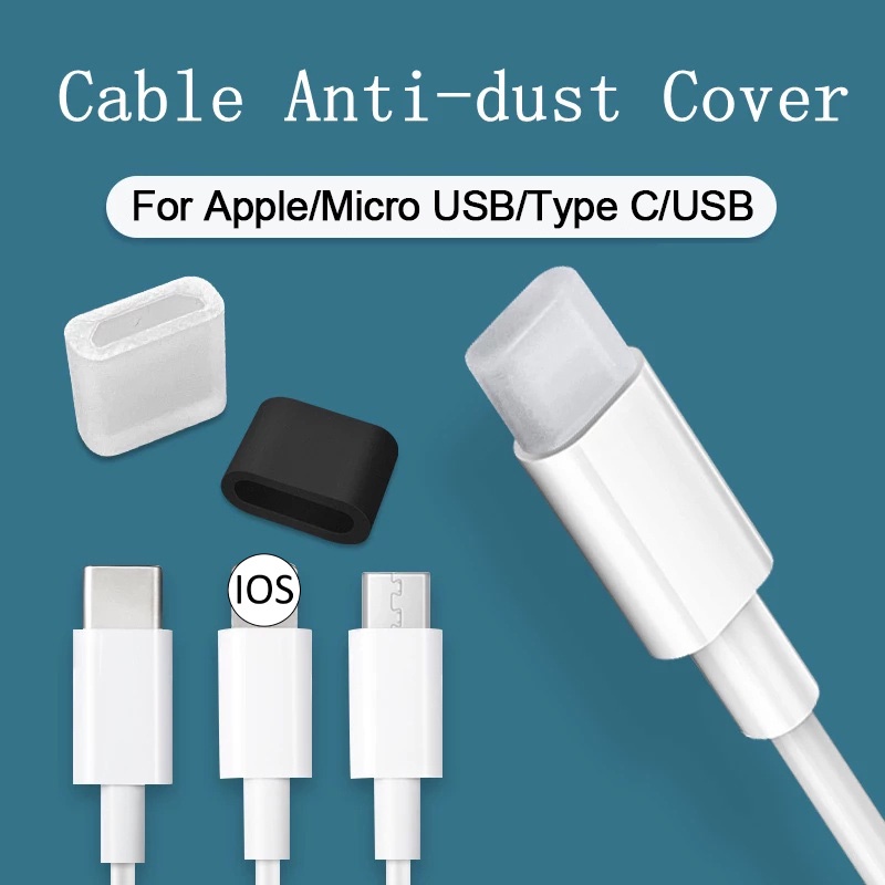 3 ชิ้น สําหรับ Micro USB/IOS/Type C/USB สายเคเบิลข้อมูล ปลั๊ก กันฝุ่น ซิลิโคน ฝาครอบ / ป้องกันฝุ่น สายเคเบิล อะแดปเตอร์ ปลั๊ก ฝาครอบป้องกัน ราคา ถูกที่สุด ดีลบีเคเค รูปภาพหลัก