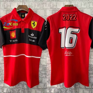 Zoyoo เสื้อโปโลแขนสั้น คอกลม ลายทีมชาติฟุตบอล NBA Rugby No.16 No.55 สีแดง ไซซ์ S-5XL F1 2022