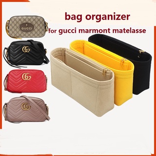 【นุ่มและเบา】กระเป๋าจัดระเบียบ gu cci marmont matelasse camera ที่จัดระเบียบกระเป๋า bag organiser ที่จัดกระเป๋า  in bag ที่จัดทรง  organizer insert