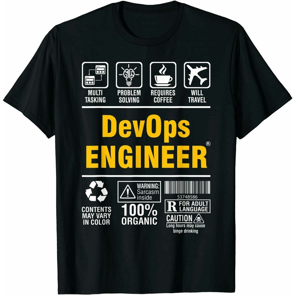 Coffee Lover Proud Geek Engineer เสื้อยืดโลโก้วิศวกร Great Devops