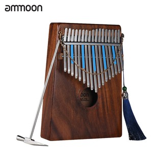 Yohi2018 ammoon 17-Key Thumb เปียโน Kalimba Mbira Sanza สีพื้น