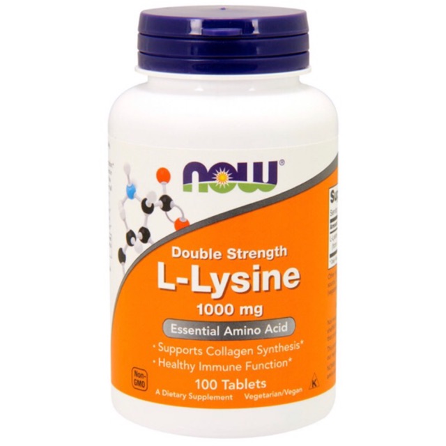 L-Lysine ไลซีน 1000 mg 100เม็ด