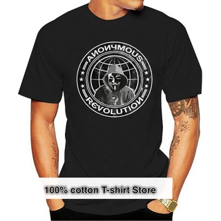 Hotbox เสื้อยืด พิมพ์ลาย Anonymous Revolution Hacker Geek Nerd hacktivism Mitnick Mr. หุ่นยนต์ ผ้าฝ้าย 100% LHZYสามารถปร