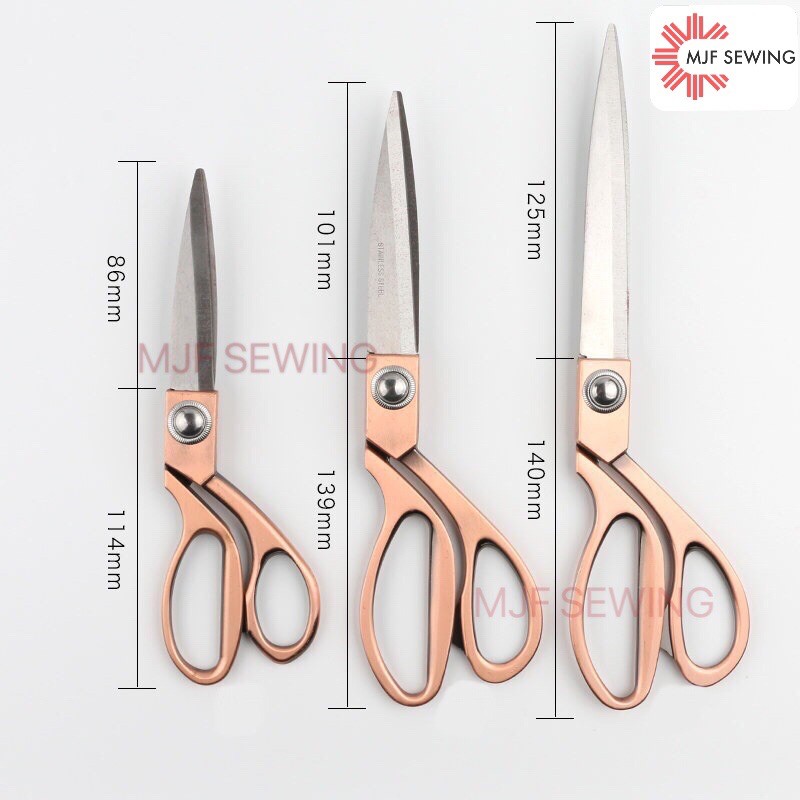 กรรไกรตัดผ้า ด้ามทอง ด้ามทองแดง ด้ามเงิน  ขนาด 8.5นิ้ว 9.5นิ้ว 10.5นิ้ว - รูปที่ 2