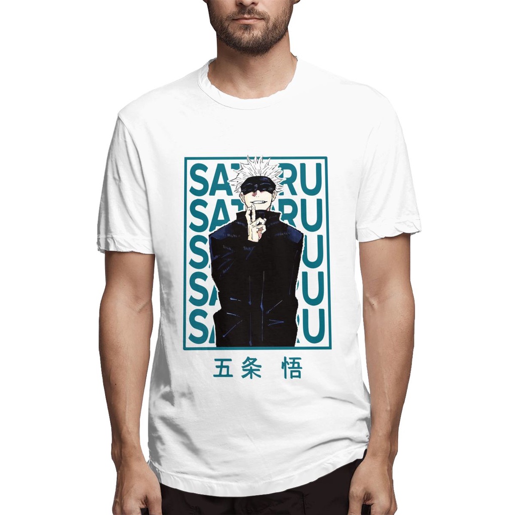 [COD]เสื้อยืดคอกลม แขนสั้น ผ้าฝ้าย พิมพ์ลายมังงะ Satoru Jujutsu Kaisen สุดเท่ ของขวัญวันเกิด สําหรับผู้ชาย