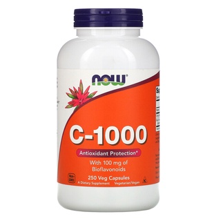 Now Foods, C-1000, With 100 mg of Bioflavonoids, 250 Veg Capsules