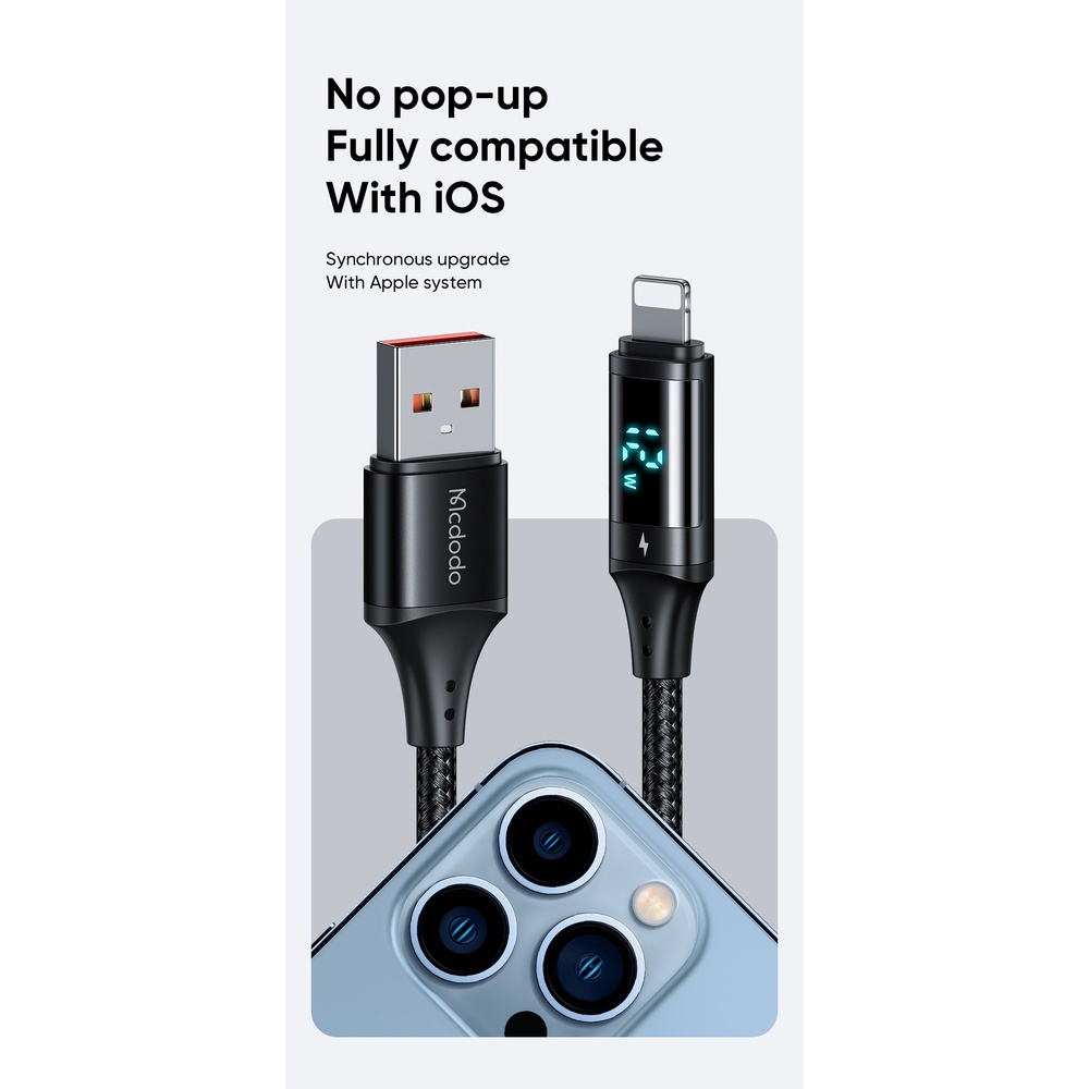 Mcdodo สายชาร์จดิจิทัล 36W PD ชาร์จเร็ว เข้าได้กับ Lightning Type C Micro Usb CA-106 107 108 103 110