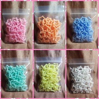 โซ่หมากเก็บ รูปดาว สีพาสเทล (50ชิ้น)  ราคา 5 บาท