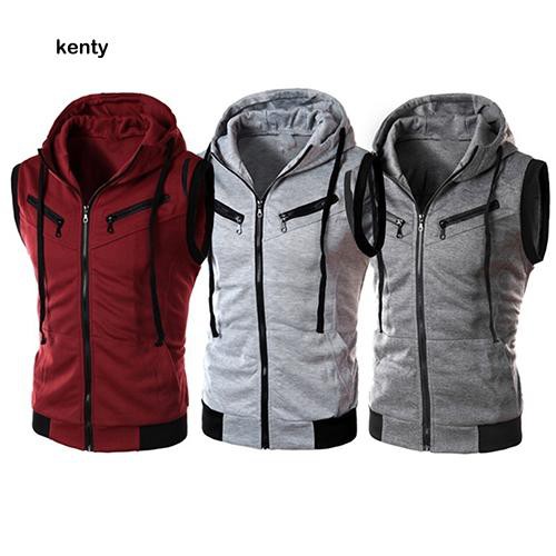 kt เสื้อกั๊กแฟชั่นชายมีหมวกรัดรูป ราคา ถูกที่สุด ดีลบีเคเค แกลเลอรีภาพที่ 6