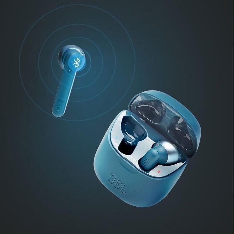 JBL Tune 220TWS หูฟังบลูทู ธ V5.0 หูฟังไร้สายหูฟังชนิดใส่ในหูพร้อมไมโครโฟนสเตอริโอและกล่องชาร์จ