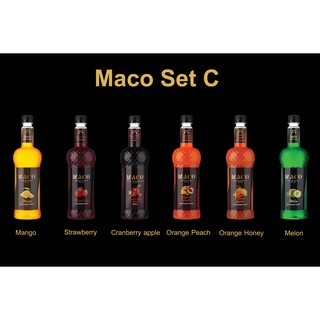 ไซรัป มาโค่ (Maco Syrup) Set C น้ำเชื่อมแต่งกลิ่น รวมรสชาติ จำนวน 6 ขวด ราคาส่ง(สั่งซื้อตอนนี้แถมฟรีหัวปั๊มมูลค่า 60บาท)