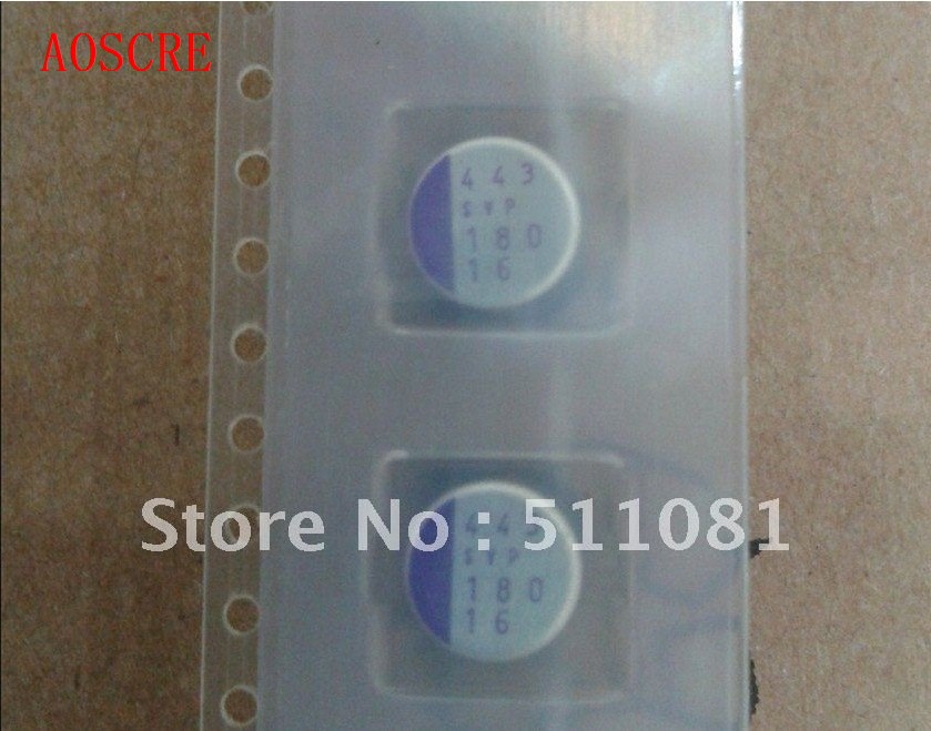 10PCS 16V 180UF solid SMD ตัวเก็บประจุอลูมิเนียม 180UF/16V 8x11.5 SVP 16SVP180M