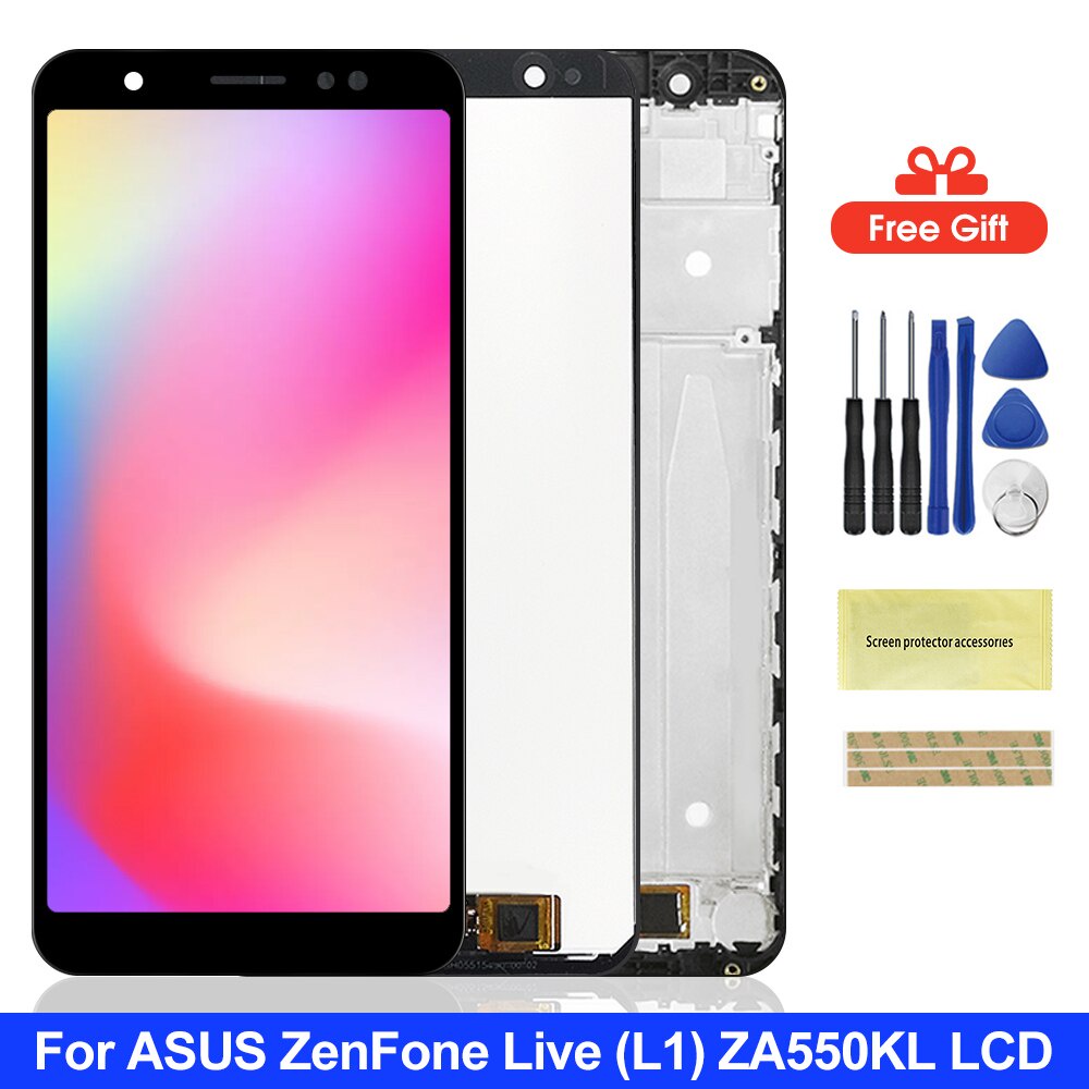5.5" หน้าจอ LCD สําหรับ Asus ZenFone Live (L1) ZA550KL X00RD จอแสดงผล LCD หน้าจอสัมผัสสําหรับ Asus Z