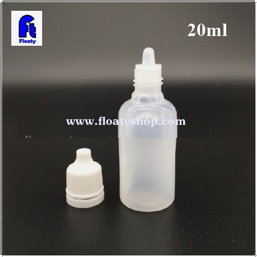 20ml ขวดขาวขุ่น ขวดบีบหยด ใส่ของเหลว น้ำยา น้ำมัน