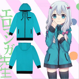 เสื้อกันหนาวแขนยาวมีฮู้ดสำหรับผู้หญิง Eromanga Sensei Izumi Sagiri