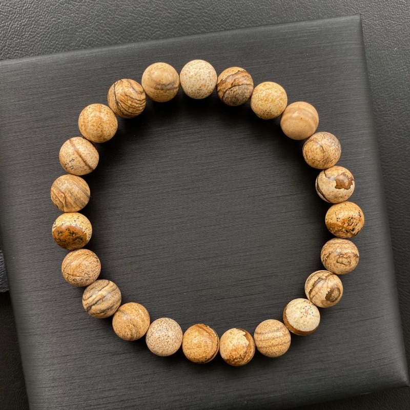 กำไลหินแท้ พิคเจอร์​ แจสเปอร์​ (Picture Jasper)​ 8mm