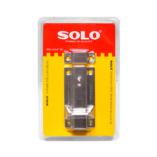 🔥HOT🔥 กลอนสเตนเลสทรงเหลี่ยม SOLO รุ่น 114-4 SS ขนาด 4 นิ้ว สีสเตนเลส Door Hardware &amp; Accessories