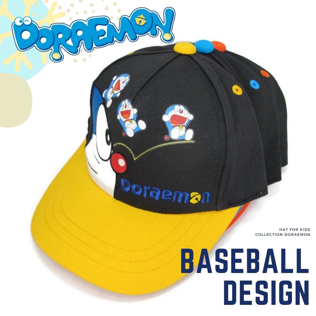 หมวกแก๊ป Doraemon character BASEBALL CAP SIZE 50-52 CM. (No. DM-125)