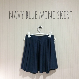 Navy Blue Mini Skirt