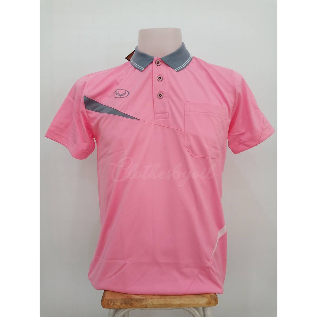 GRAND SPORT เสื้อโปโลทรงชาย คอปก รุ่น 012-467 กรม/ชมพู/เขียว/ม่วง