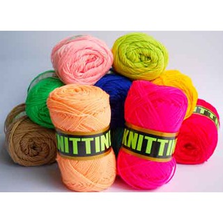 (ไหมพรมอีเกิ้ล Eagle) ขนาด 4Ply สีล้วนชุดที่ 4/6