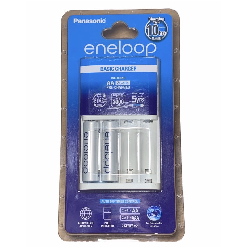 ที่ชาร์จถ่าน AA PANASONIC eneloop *แถมฟรีถ่าน 2 ก้อน*
