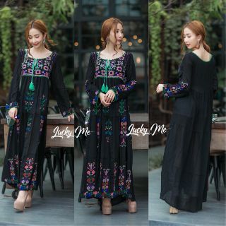 Embroidered Maxi Dress