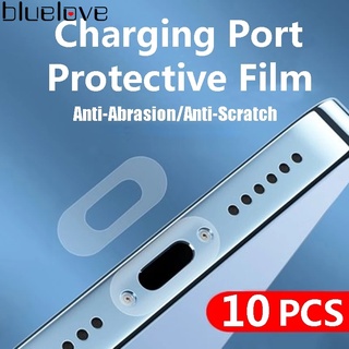 10 ชิ้น ฝ้า ป้องกันรอยขีดข่วน พอร์ตชาร์จ ฟิล์มป้องกัน สําหรั…