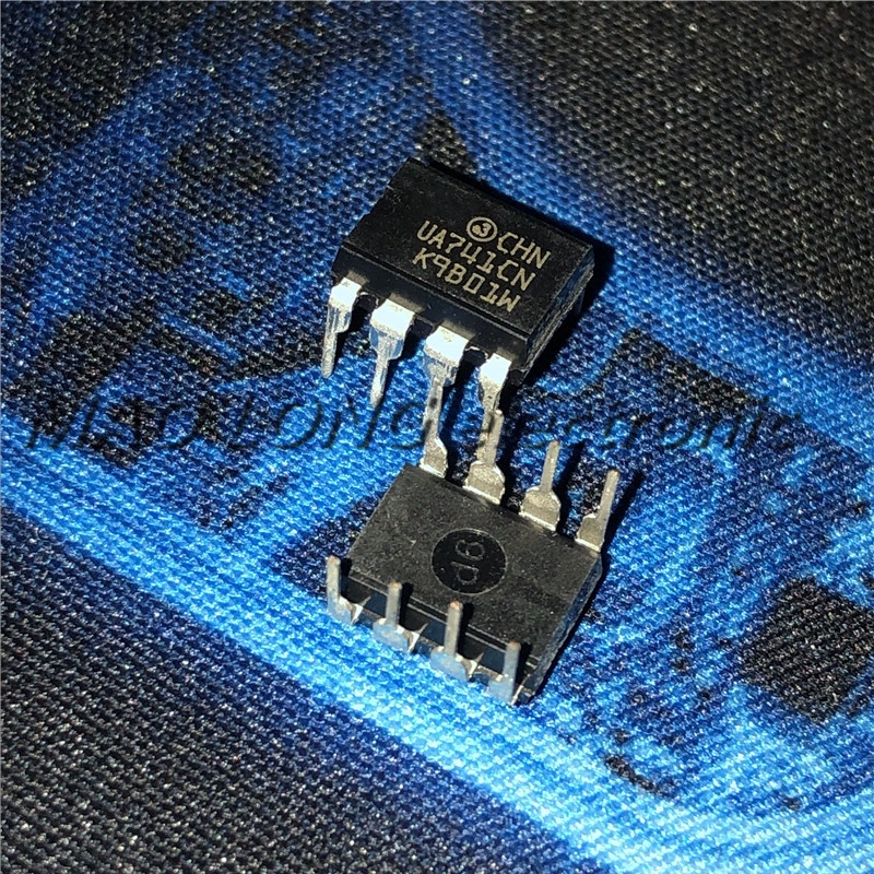ชิ้นส่วนอิเล็กทรอนิกส์ Ua741Cn Dip8 Ua741 Dip Ua741Cp 10 ชิ้น/ชุด