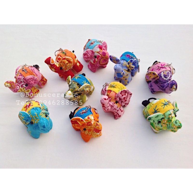 พวงกุญแจช้าง 4 ขา & นกฮูก Elephant & Owl keychain ของฝากน่ารัก handmade