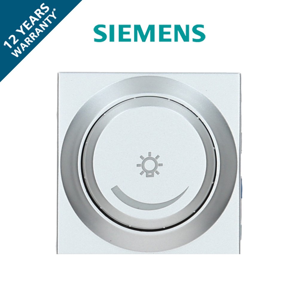 Siemens สวิตช์หรี่ไฟ (สีเงิน) DELTA azio Switches & Sockets Rotary Dimmer 60-400W