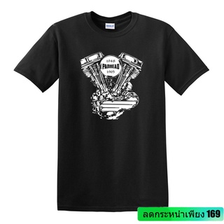 เสื้อยืด ลาย Panhead Yrengine - Biker สําหรับผู้ชาย SDF78859