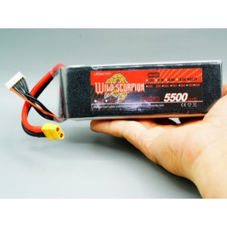 [แบตเตอรี่] แบตเตอรี่ Wild Scorpion 5500mah 7.4V / 11.1V / 22.2V 30C 35C XT60 5500mah