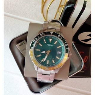 สวยมากก คล้าย Rolex หน้าเขียว นะคะ Fossil Bannon Three-Hand Date Stainless Steel Watch BQ2506