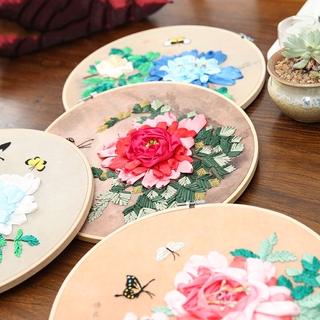 Ribbon Embroidery Set Handmade Embroidery DIY Material Package  Beginner Embroidery Kit Hanging Picture