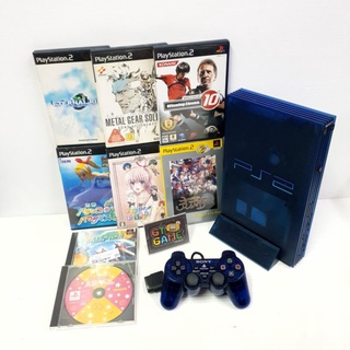 Playstation 2 Limited Edition Ocean BlueSCPH-37000 🎮 JAPAN 🇯🇵 110v.🔋90%